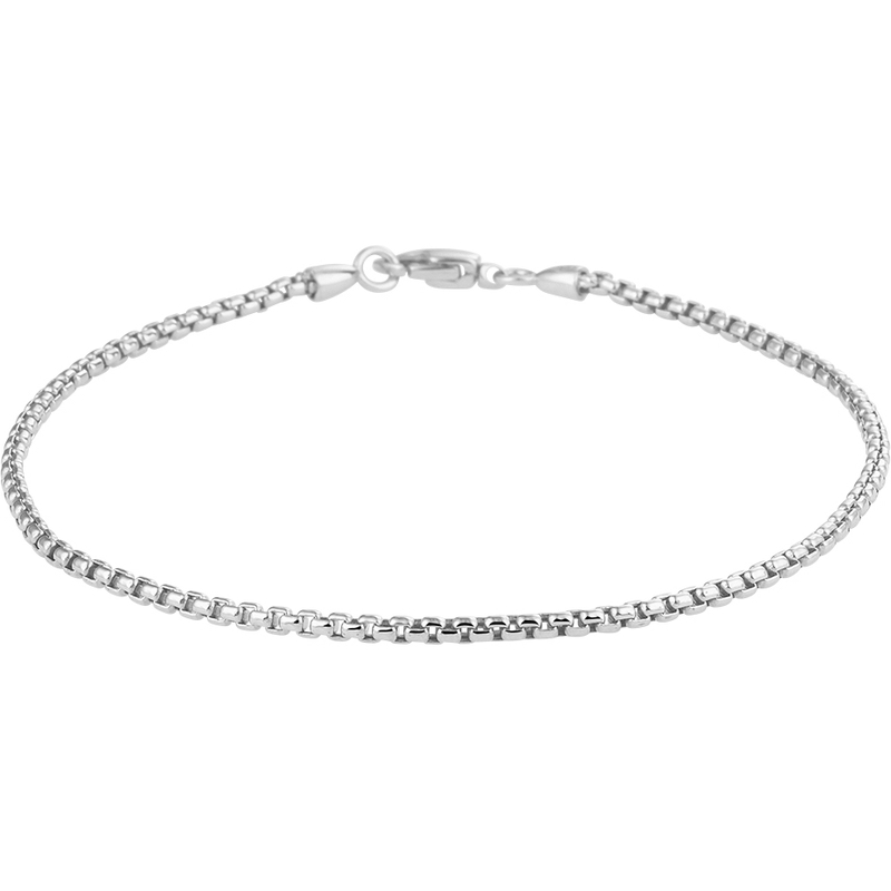 Treasure Collection TC-881815 14 karaat witgouden schakelarmband venetiaans 18 cm