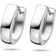 klapoorringen vlak 12 mm 14K witgoud