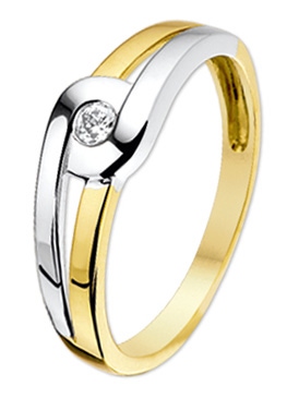 Treasure Collection TC-37232 Gouden bicolor zirkonia ring