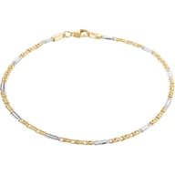 The House Of Jewels THOJ2616 14k bicolor gouden valkenoog schakelarmband 1,9 mm