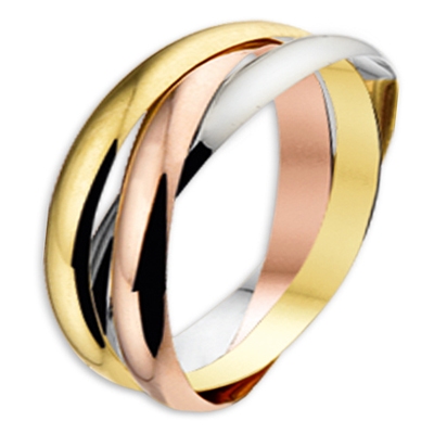 Treasure Collection TC-31179 14 karaat tricolor gouden ring