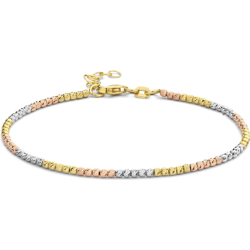 Treasure Collection TC-882454 14 karaat gouden tri-color armband 17-19 cm 