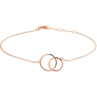 armband rondjes 165 - 185 cm 14K rosgoud