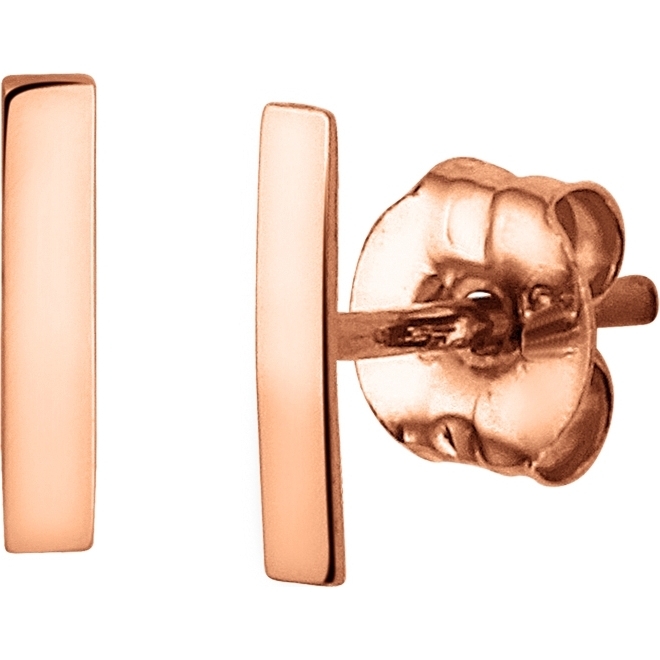 Treasure Collection TC-49198 14 karaat roseouden oorknopjes balkje 6,7 mm