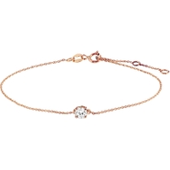 armband zirkonia 165 - 175 - 185 cm 14K rosgoud