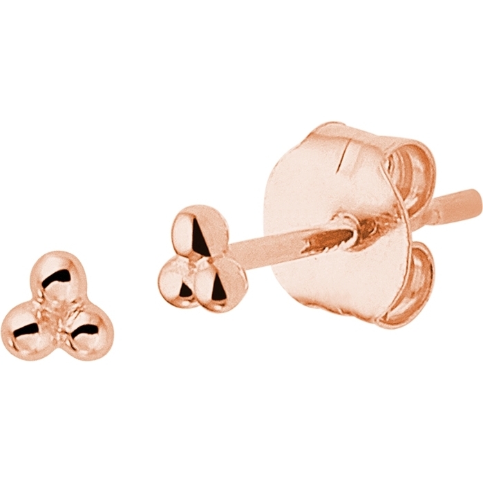 Treasure Collection L371 14 karaat roségouden oorknopjes 2,5 mm