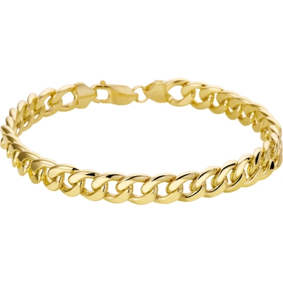 Treasure Collection TC-46156 14 karaat gouden massieve armband met zilveren kern en gourmetschakels 8 mm
