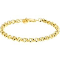 jasseron massief 50 mm Silgold geel met zilverkern