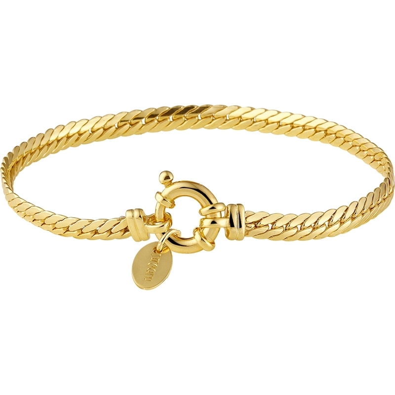 Treasure Collection TC-44888 Gouden armband met zilveren kern 4,4 mm breed