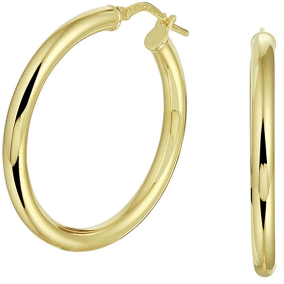 Treasure Collection TC-48594 14 karaat gouden creolen met zilveren kern