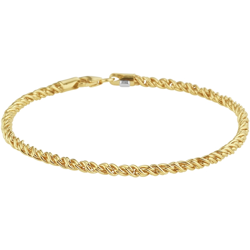 Treasure Collection TC-50619 14 karaat gouden zilgold schakelarmband 2,8 mm