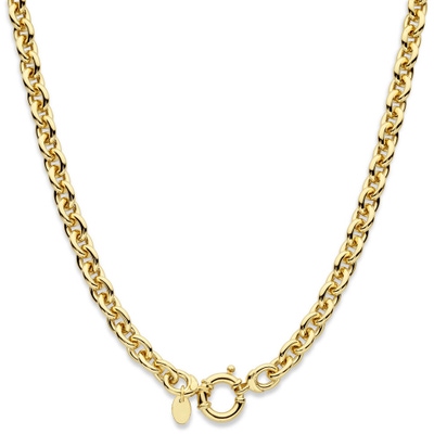 Treasure Collection Q658 14k gouden zilgold schakelketting anker 45 cm
