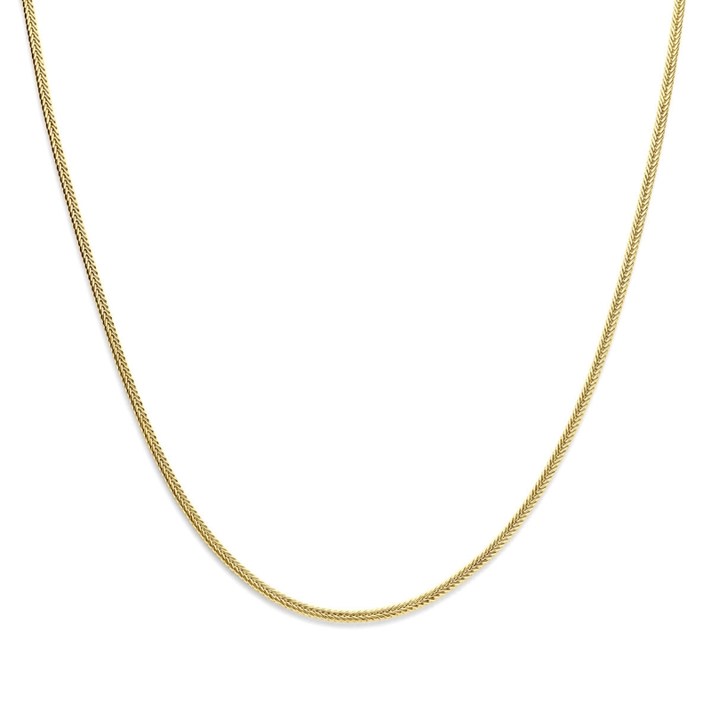 collier vossestaart massief 35 mm 45 cm Silgold geel met zilverkern
