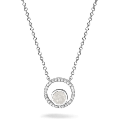See You 601-S Zilveren ketting moedermelk hanger zirkonia
