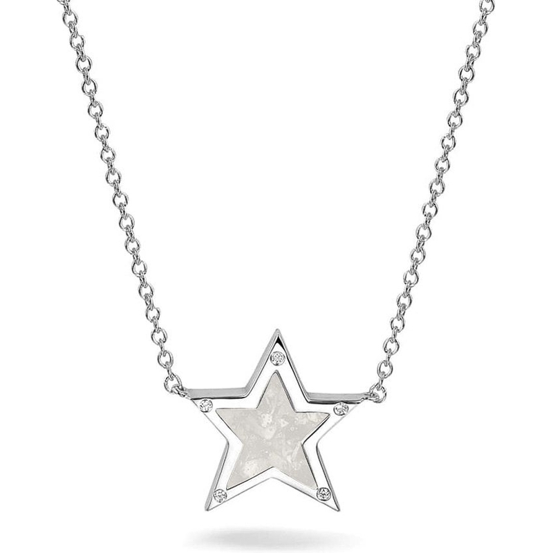 See You 604-S Zilveren ketting moedermelk hanger ster zirkonia