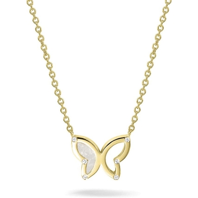 See You 606-S-Y14Z 14k gouden ketting en vlinder moedermelk