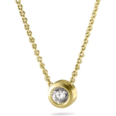 See You 710-Y14 14k gouden ketting moedermelk hanger met zirkonia