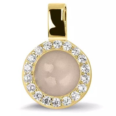 See You 136 S 14k gouden ashanger met diamant en hars