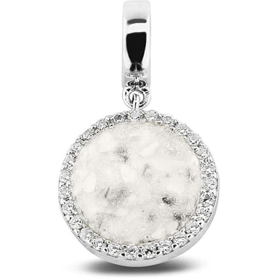 See You 806-S Zilveren moedermelk bedel rond zirkonia