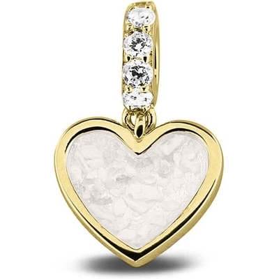 See You 807-S-Y14Z 14k gouden moedermelk bedel hart zirkonia