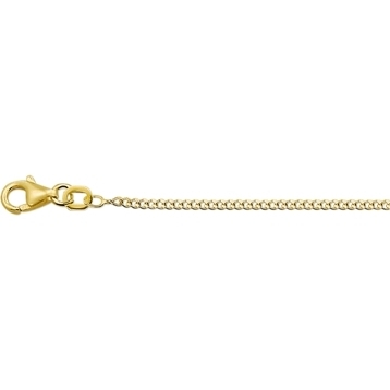 9k collier gourmette 4 zijdes geslepen 14 mm 41 - 43 - 45 cm 9K geel