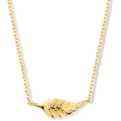 9k collier veer 40 - 42 - 44 cm 9K geel