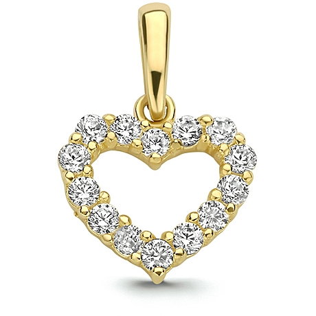 9k hanger hart zirkonia 8 mm 9K geel