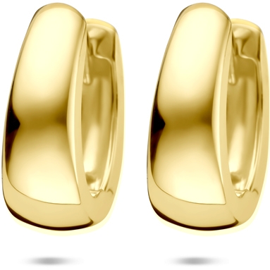 9k klapoorringen 12 mm 9K geel kleurig