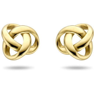 9k oorknoppen 5 mm knoop 9K geel