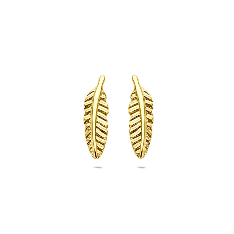 9k oorknoppen veer 11 mm 9K geel