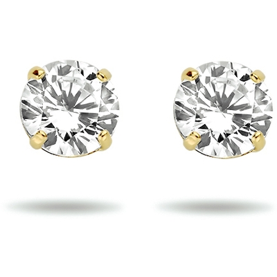 9k oorknoppen zirkonia 9K geel