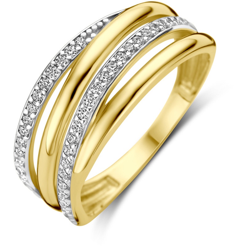 9k ring zirkonia 9K geel kleurig