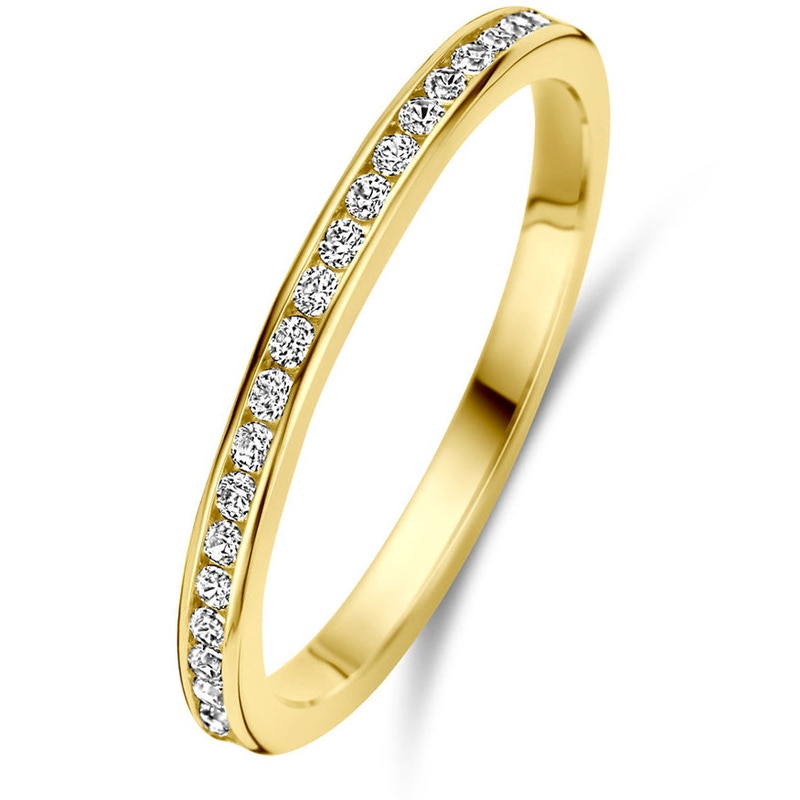 Treasure Collection TC-49557 14 karaat gouden aanschuifring met zirkonia