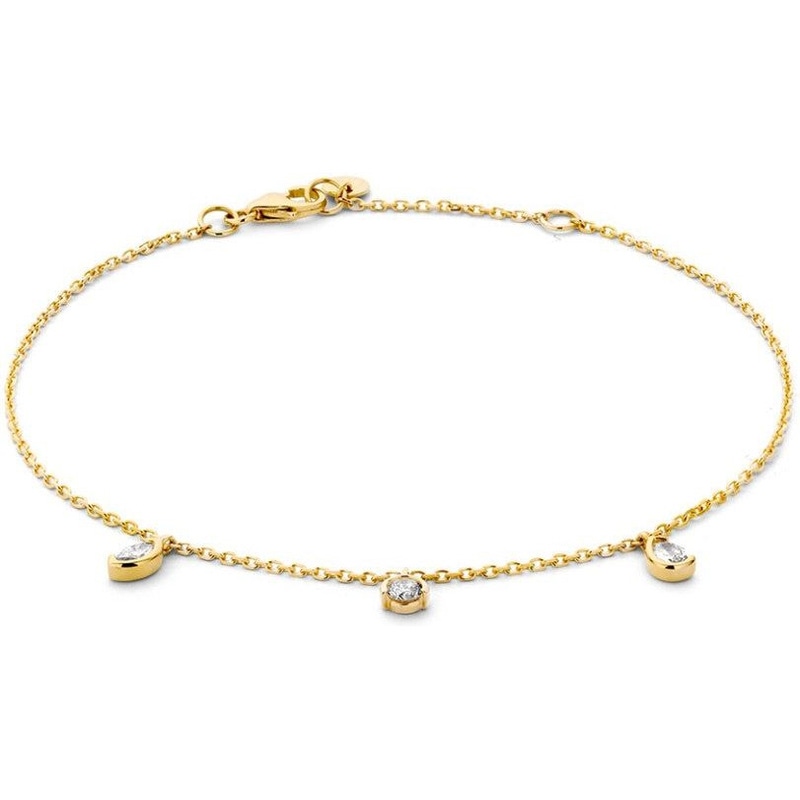 Excellent Jewelry armband geelgoud briljant 024 crt 