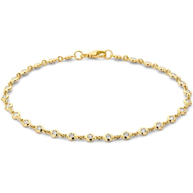 Excellent Jewelry armband geelgoud briljant 061 crt 