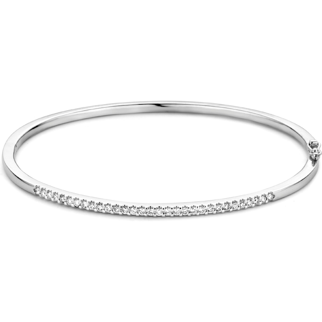 Excellent Jewelry AG216207 14 karaat witgouden slavenarmband met 0,51 ct diamant