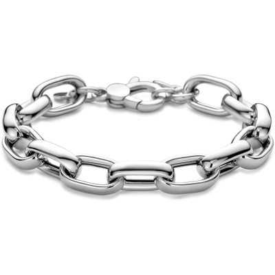 armband 10 mm 185  15 cm zilver gerhodineerd