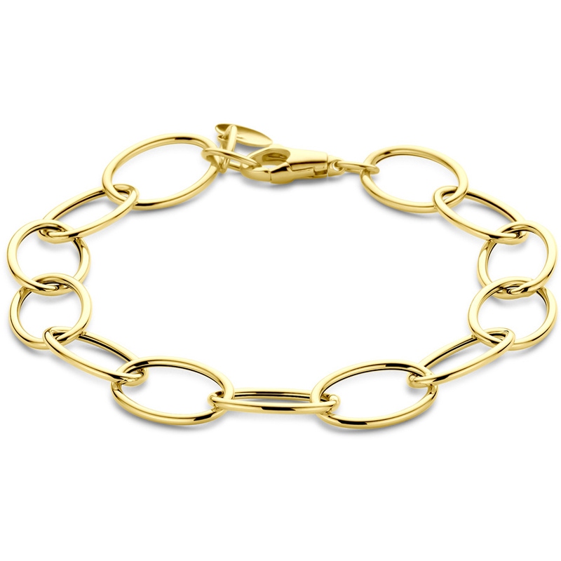 armband 10 mm 19 cm 14K geelgoud