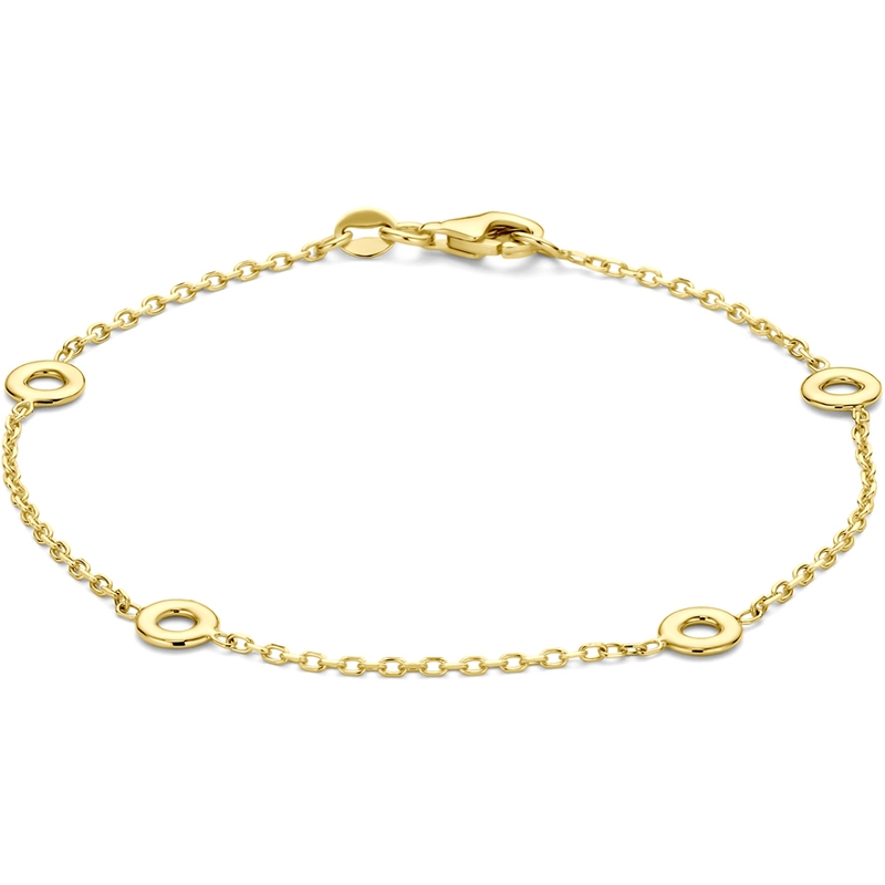 armband 19 cm 14K geelgoud