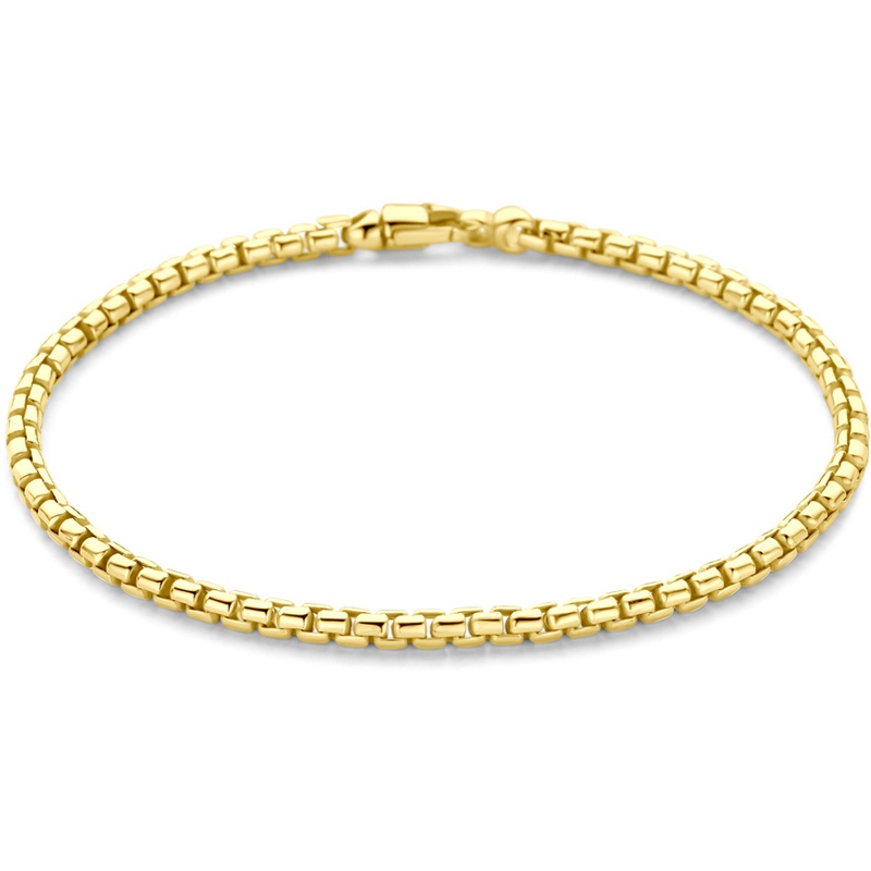 armband 30 mm 19 cm Zilgold geel met zilverkern