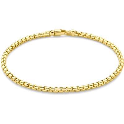 armband massief 30 mm 19 cm Silgold geel met zilverkern