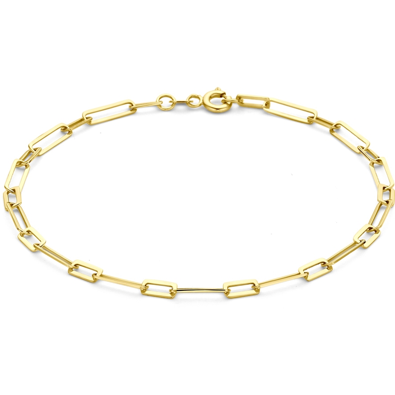 armband 3 mm 19 cm 14K geelgoud