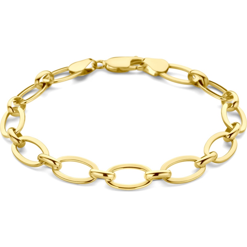 armband 85 mm 19 cm Zilgold geel met zilverkern