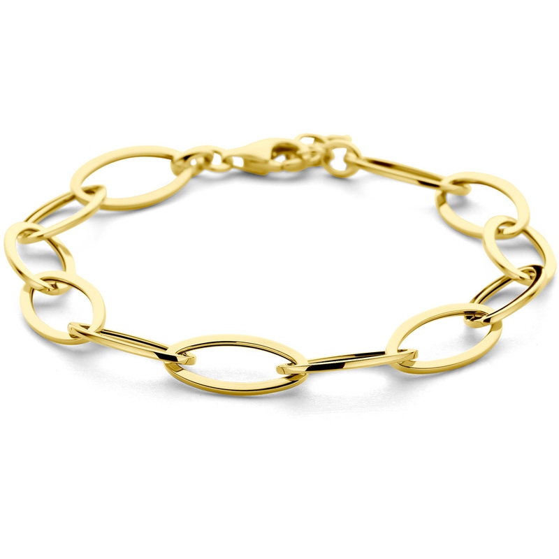 armband 9 mm 185  15 cm 14K geelgoud