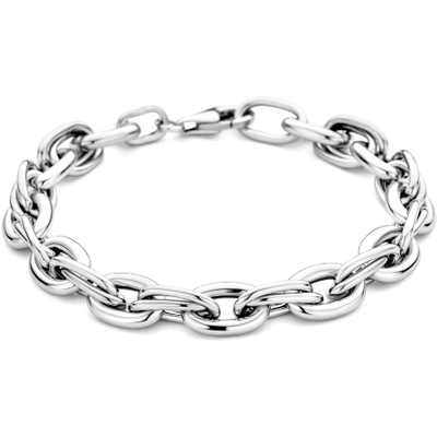 armband 9 mm 19 cm zilver gerhodineerd