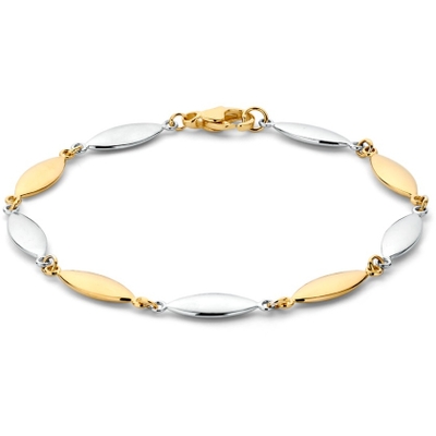 Excellent Jewelry AT408183 14k bicolor schakelarmband