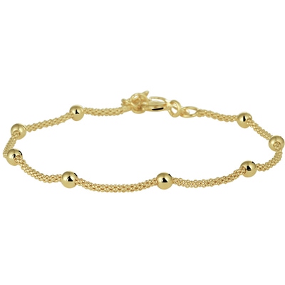 armband bolletjes 30 mm 17 2 cm 3 micron zilver verguld geel