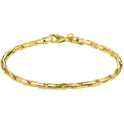 armband cardano 30 mm 19 cm Silgold geel met zilverkern
