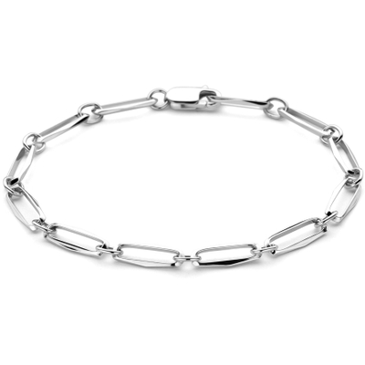 armband closed forever massief 45 mm zilver gerhodineerd