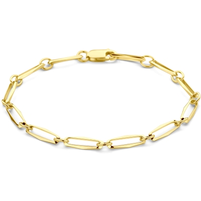 armband closed forever massief 45 mm 14K geelgoud